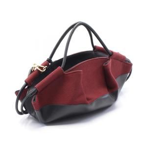Loewe Black Bordeaux Leather Handbag PASEO